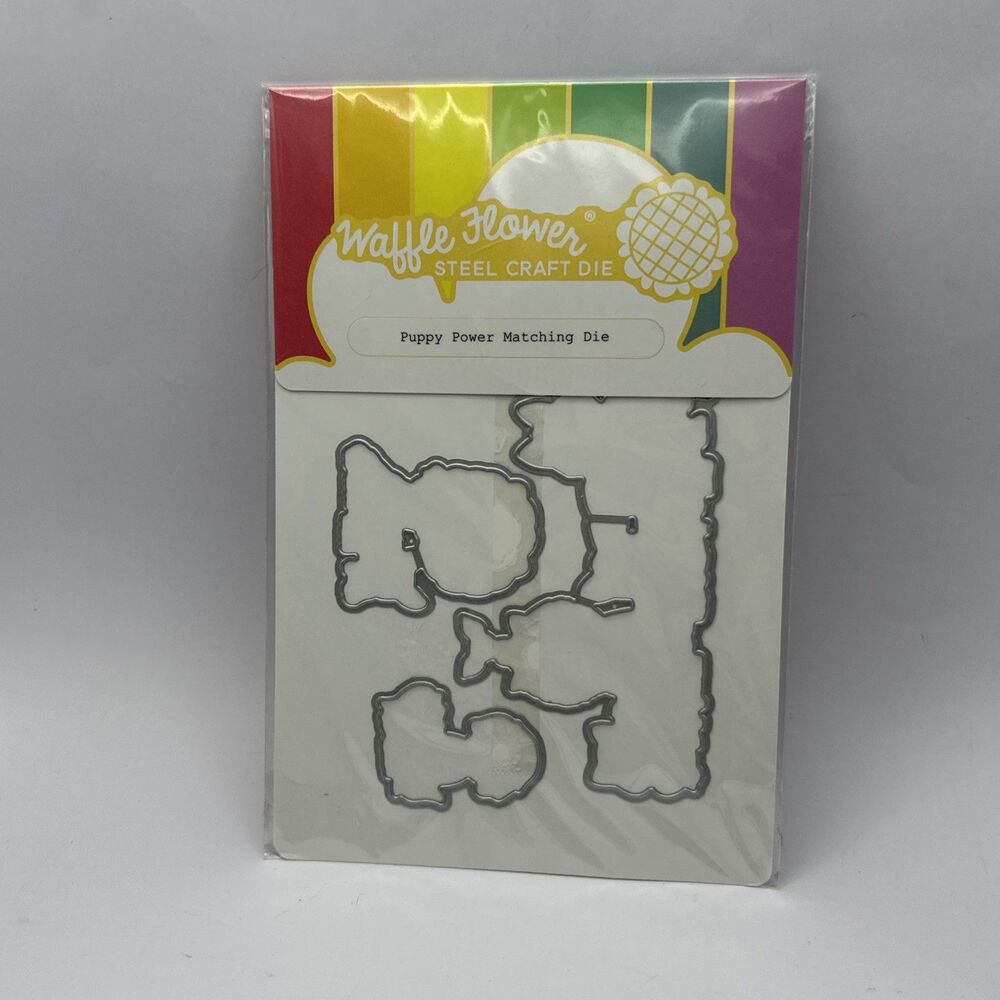 Waffle Flower Metal Cutting Die PUPPY POWER